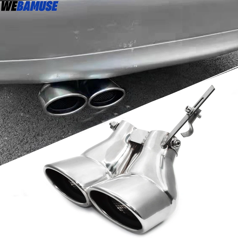 Für Mercedes-Benz C-Klasse W203 C200 Auto Edelstahl Hinten Auspuff Endrohr