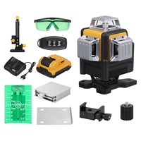 Mustool 16-Line Laser Level Green Beam Automatic Leveling High Precision 0.3mm/m 500nm Wavelength Professional Tools EU Plug