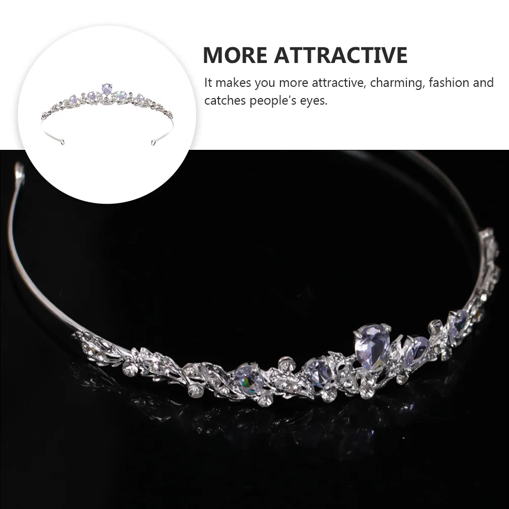 

Zircon Small Crown Rhinestone Headdress Bride Headpieces Wedding Hair Accessories Elegant Alloy Bride Bridesmaid
