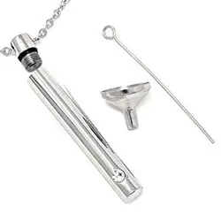 1 Set Excellent Jewelry Necklace with Ashes Holder Bottle Pendant Attractive Jewelry Necklace Multipurpose for Male