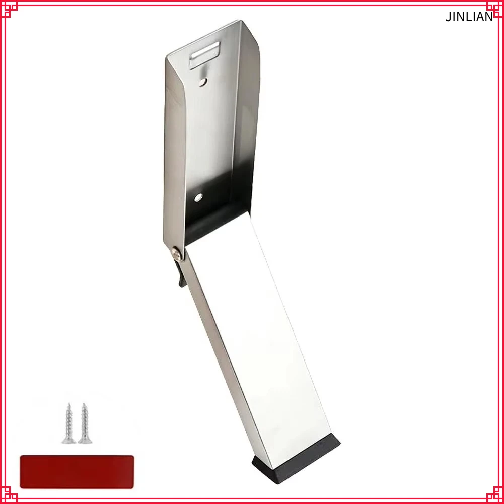 No-Slip Door Stopper: 1-Pack Heavy Duty Foldable Steel Stopper With Rubber Grip For Home, Office & Pets