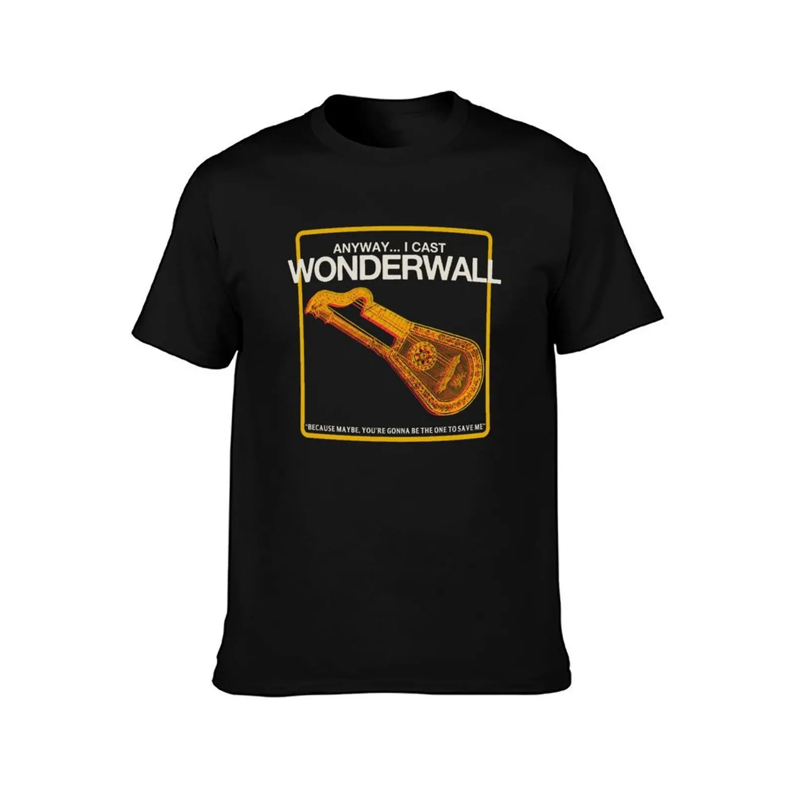 Anyway...I Cast Wonderwall Tshirt T-Shirt Summer Casual Cotton Tee, Unisex Men Women