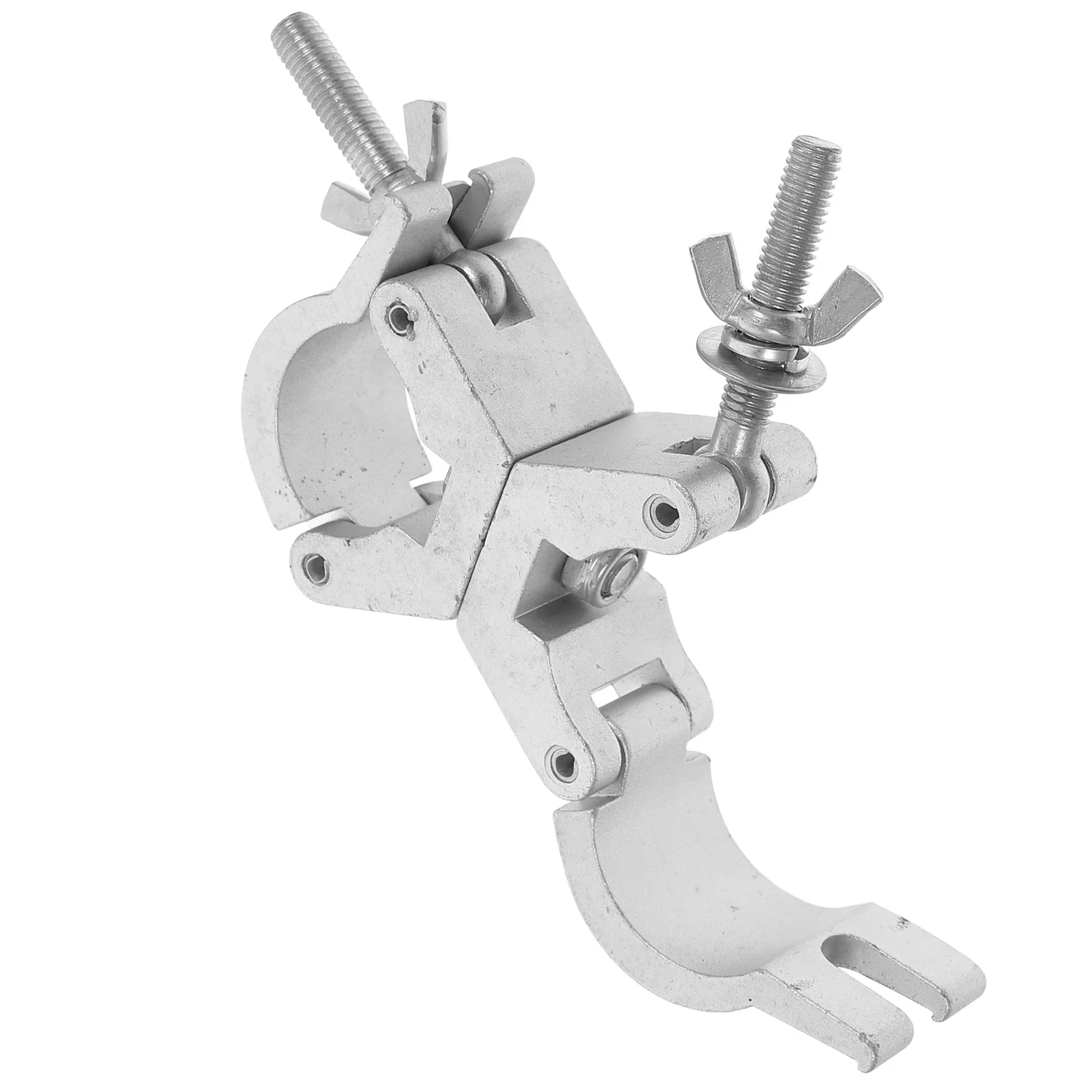 ステージフッククランプ アルミ合金 360 °   回転式デュアルリングライトトラス取り付けブラケットDJ照明ポールクランプトラス