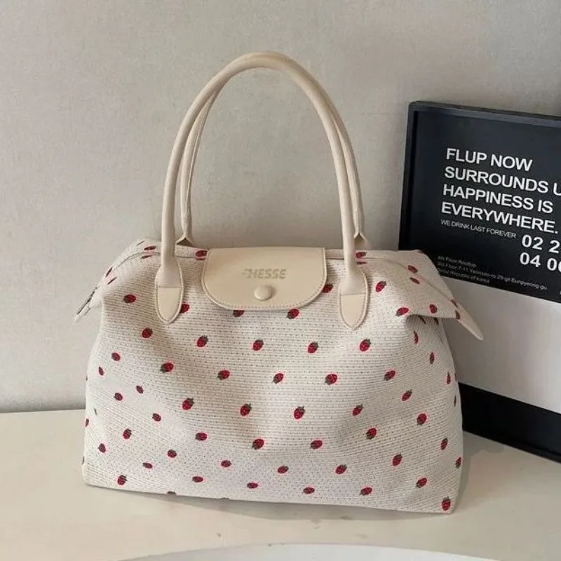 Ladies Handbag Soft Handle Casual Portable Travel Duffle Bag Women Weekend Backpack