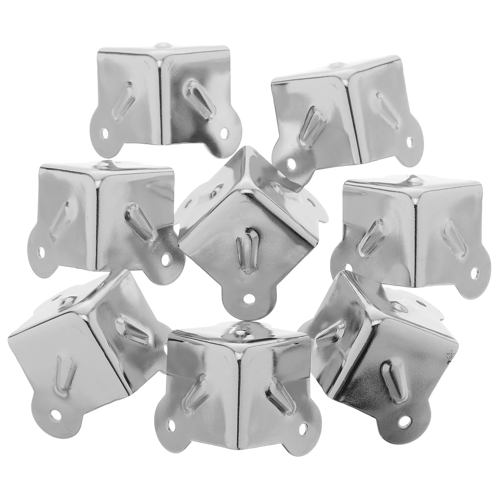 8Pcs Metal Corner Edge Protectors Shock Absorption Guards for Furniture Cabinets Tables Amplifier Box Flight Case Universal