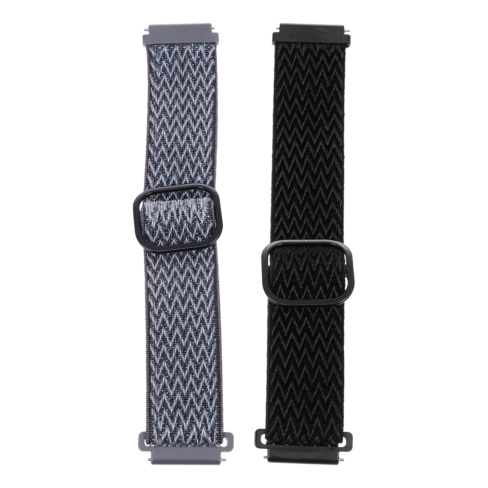 2Pcs Woven Watch Strap Breathable Decorative Watchband Easy Replaceable Adjustable Wristwatch Accessory Compatible for Samsung