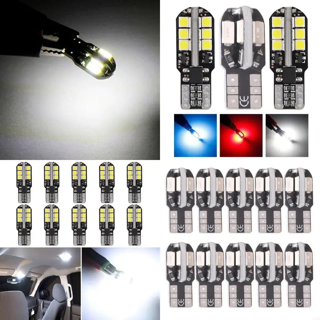 

10 шт. светодиодные лампы высокой яркости T10 600LM, автомобильные грузовики, совместимые с Canbus модификации, внутреннее