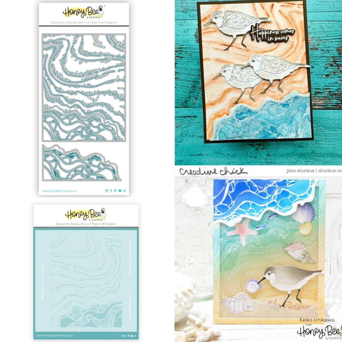 2024 New Summer Beach Break Sea Wave Metal Cutting Dies Stencil DIY Scrapbook Craft Decoration Template Supplies Greeting Card