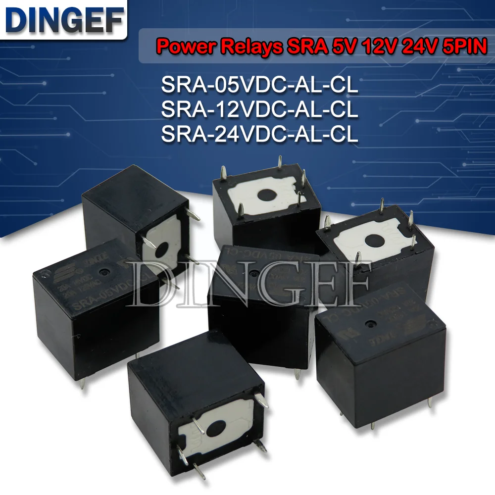 1PCS Power Relays SRA- 05VDC SRA-05VDC-AL-CL SRA-12VDC-AL-CL 12VDC 24VDC-AL-CL T74 20A 4-5Pin SRA-24VDC-AL-CL SRA 5V 12V 24V