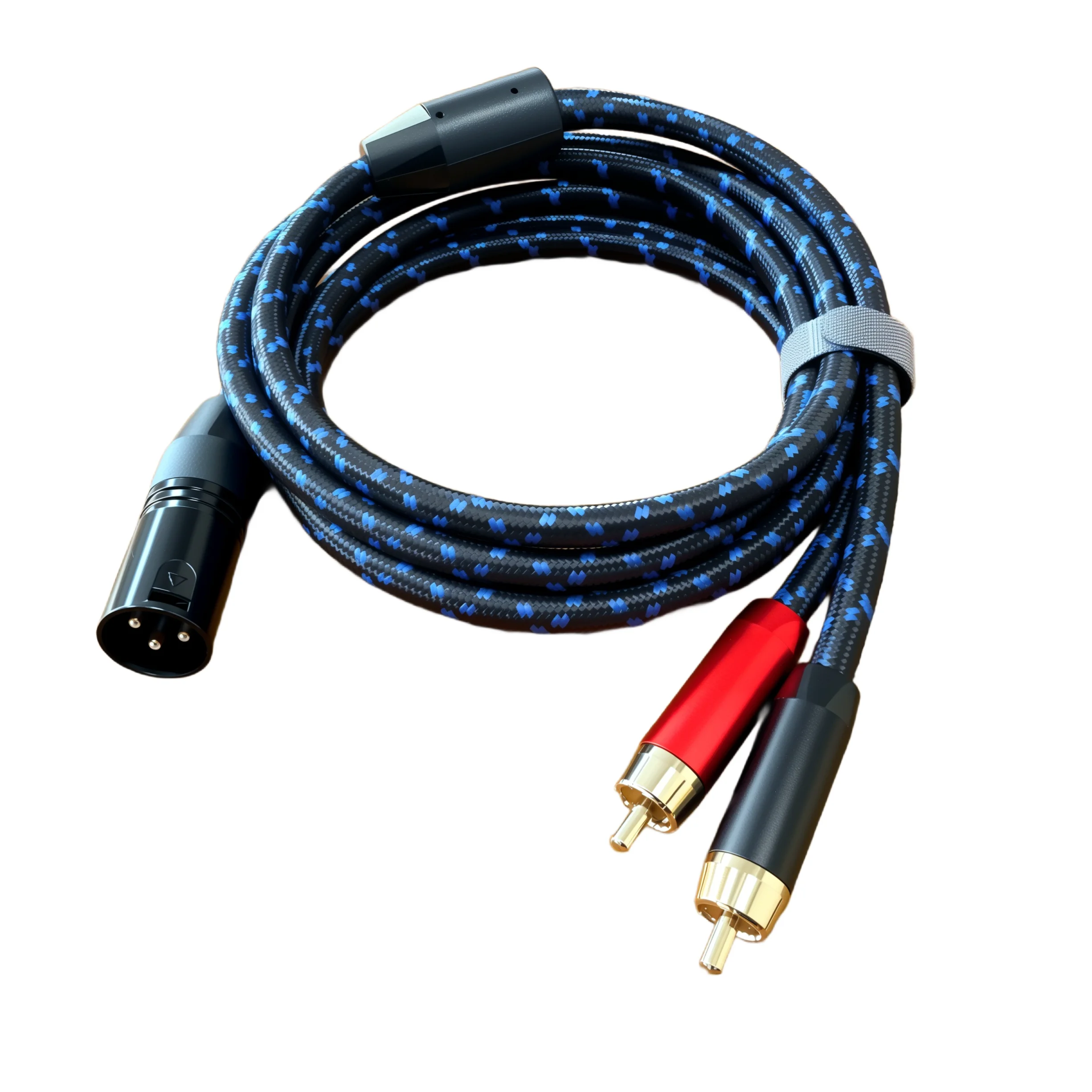 

XLR male to 2 RCA plug adapter, Y-type splitter jumper, 1 XLR male 3-pin to dual RCA plug stereo audio cable connector