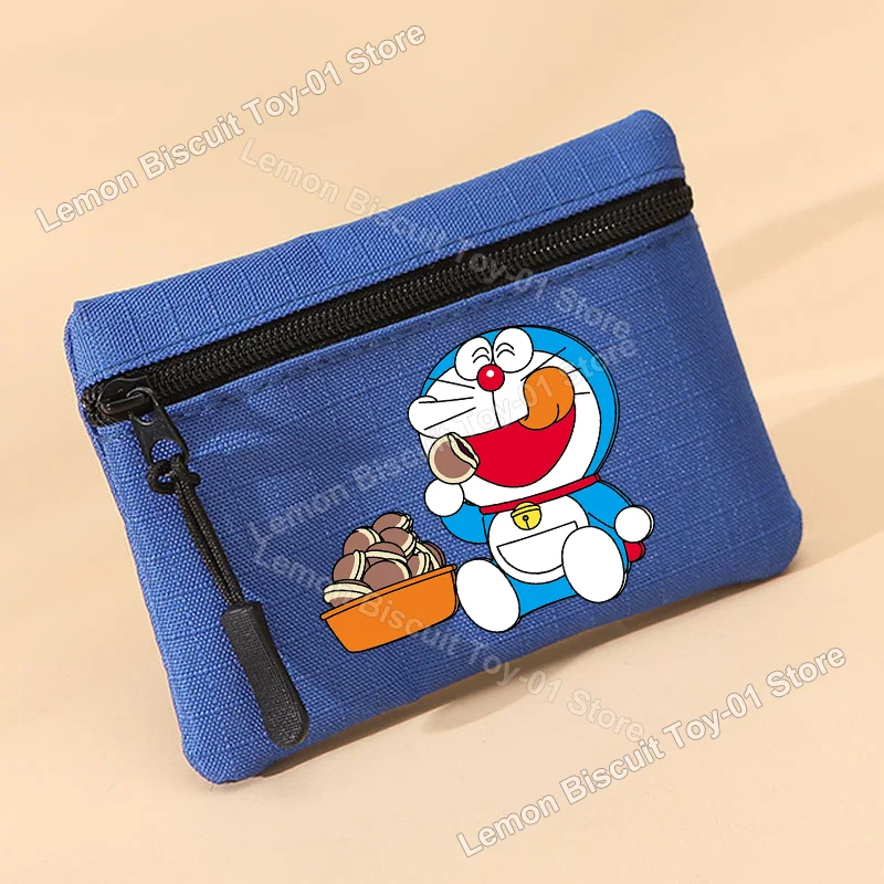 Doraemons Series Mini Coin Purse Cartoon Canvas Wallet Zipper Kawaii Money Pouch Portable Cute Card Holder Funny Birthday Gifts - view 5