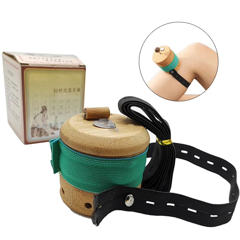 

Handheld Moxibustion Moxa Burner Box Acupuncture Relaxation Roll Stick Wooden Acupoint Therapy Smokeless Massage Tools