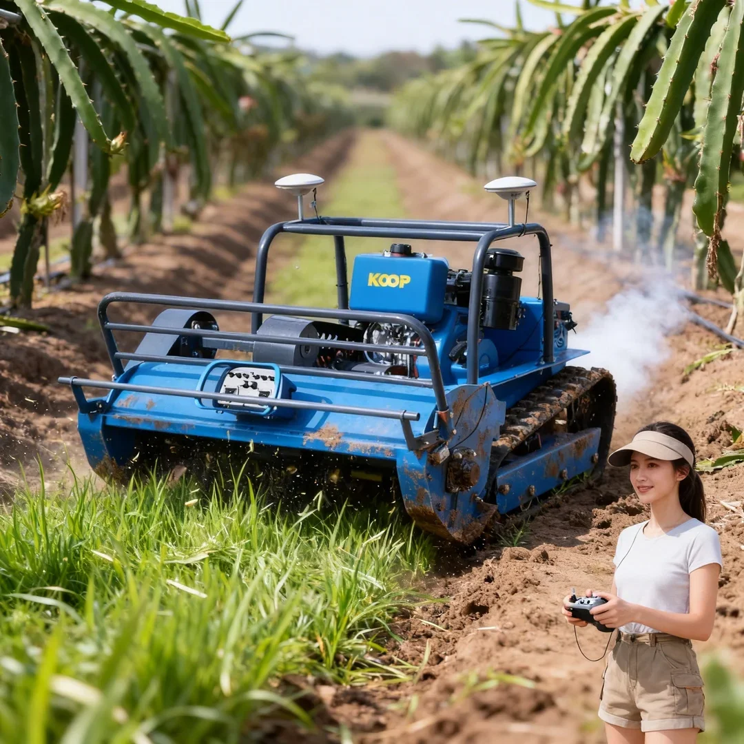 

Customized All-Terrain Crawler GPS Automatic Flail Lawn Mower Wireless Remote Control for Orchard Farm Yard Course