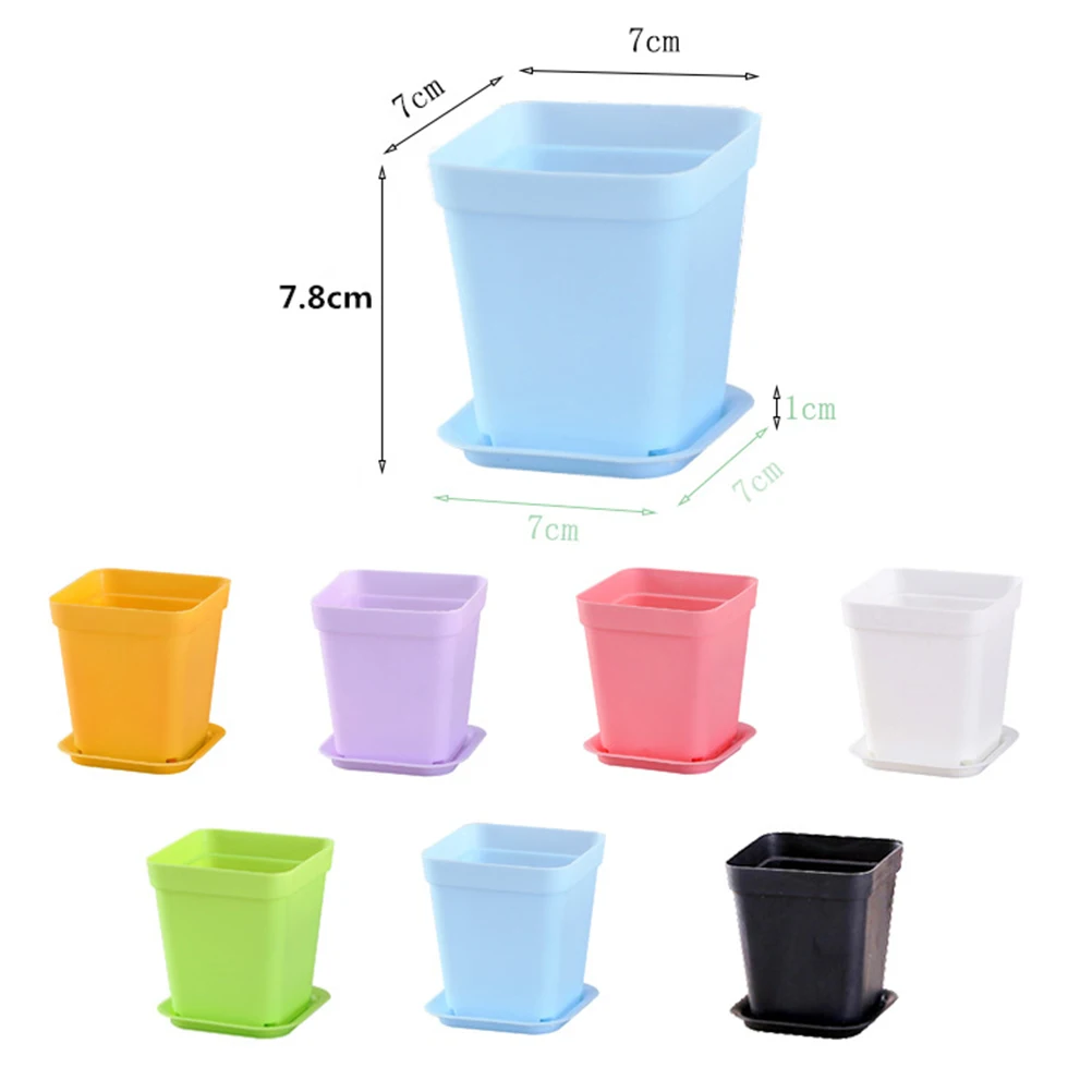 

10pcs Mini Plastic Vases Small Flower Pots for Succulents Home Office Restaurant Modern Tiny Seedling Planter Garden Supplies