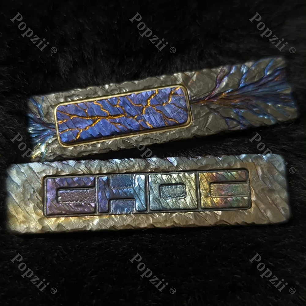 LAUTIE Choc EDC Titanium Alloy DIY Coating Mechanical Push Slider Metal Juguetes Anti Ansiedad  Decompression Toy