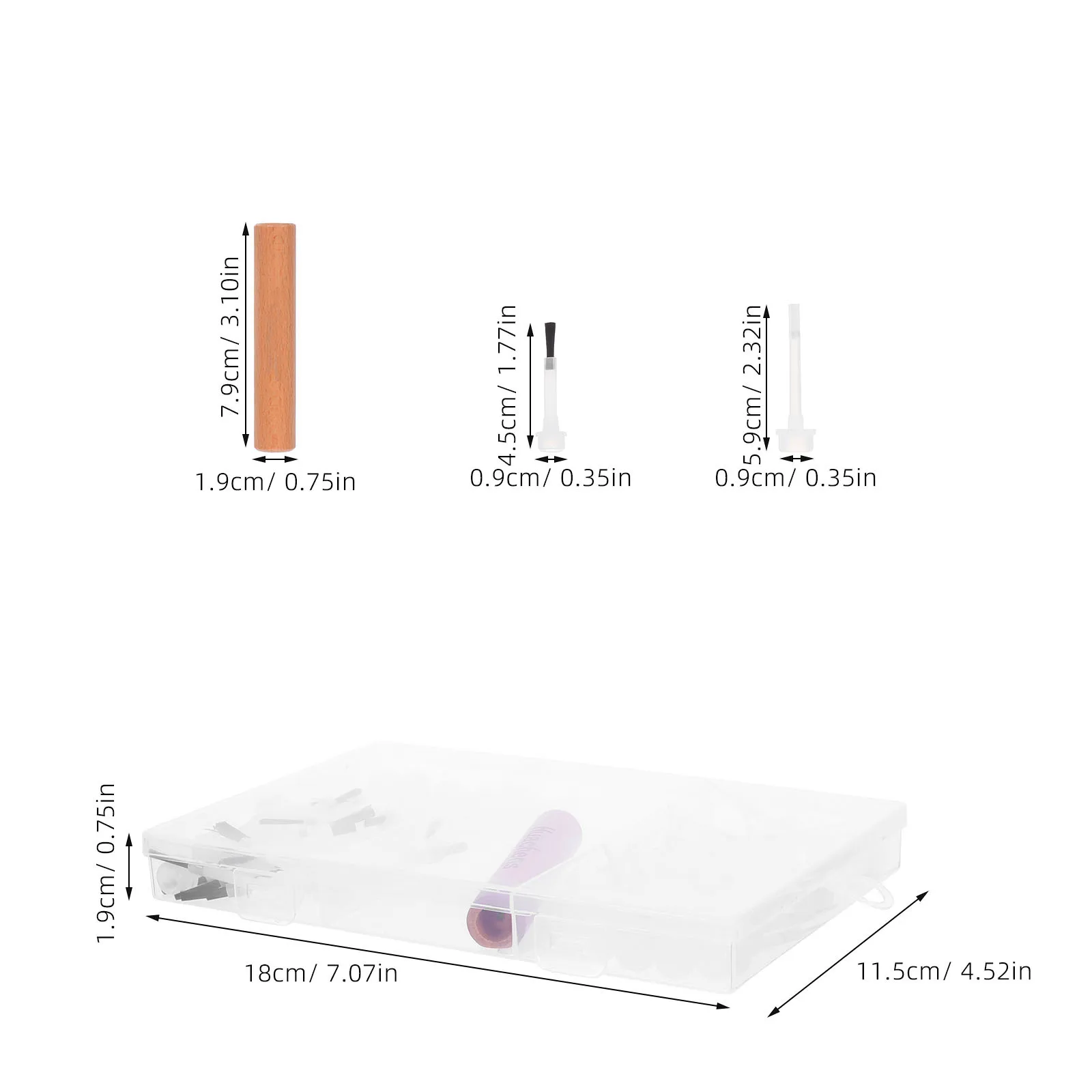 1 مجموعة 1 مجموعة رؤوس فرشاة قابلة للاستبدال مقبض خشبي رأس مزدوج لمسمار الفن جل الأكريليك تنظيف أدوات بالتفصيل عدة فرش الأظافر