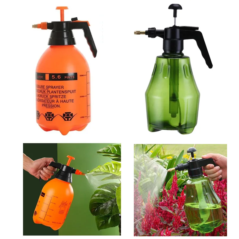 Pumped Pressure Sprayer Portable Hand Operated Garden Spray Bottle Adjustable Nozzle Watering Can Sprayer Gardening Tools