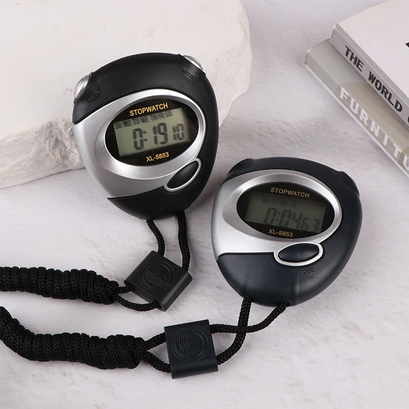 Handheld Sport Stopwatch Counter Waterproof Digitale Display LCD Chronometer Fitness Timer For Swimming Running Sport Training