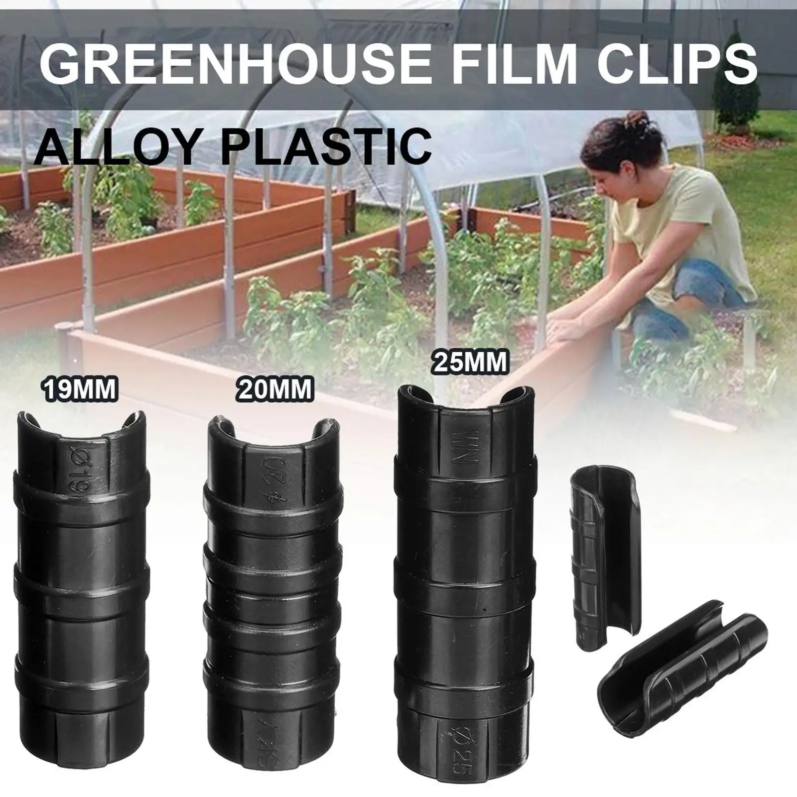 10 Pieces Greenhouse Frame Pipe Tube Pipe Buckle for Round Tube Season Plant