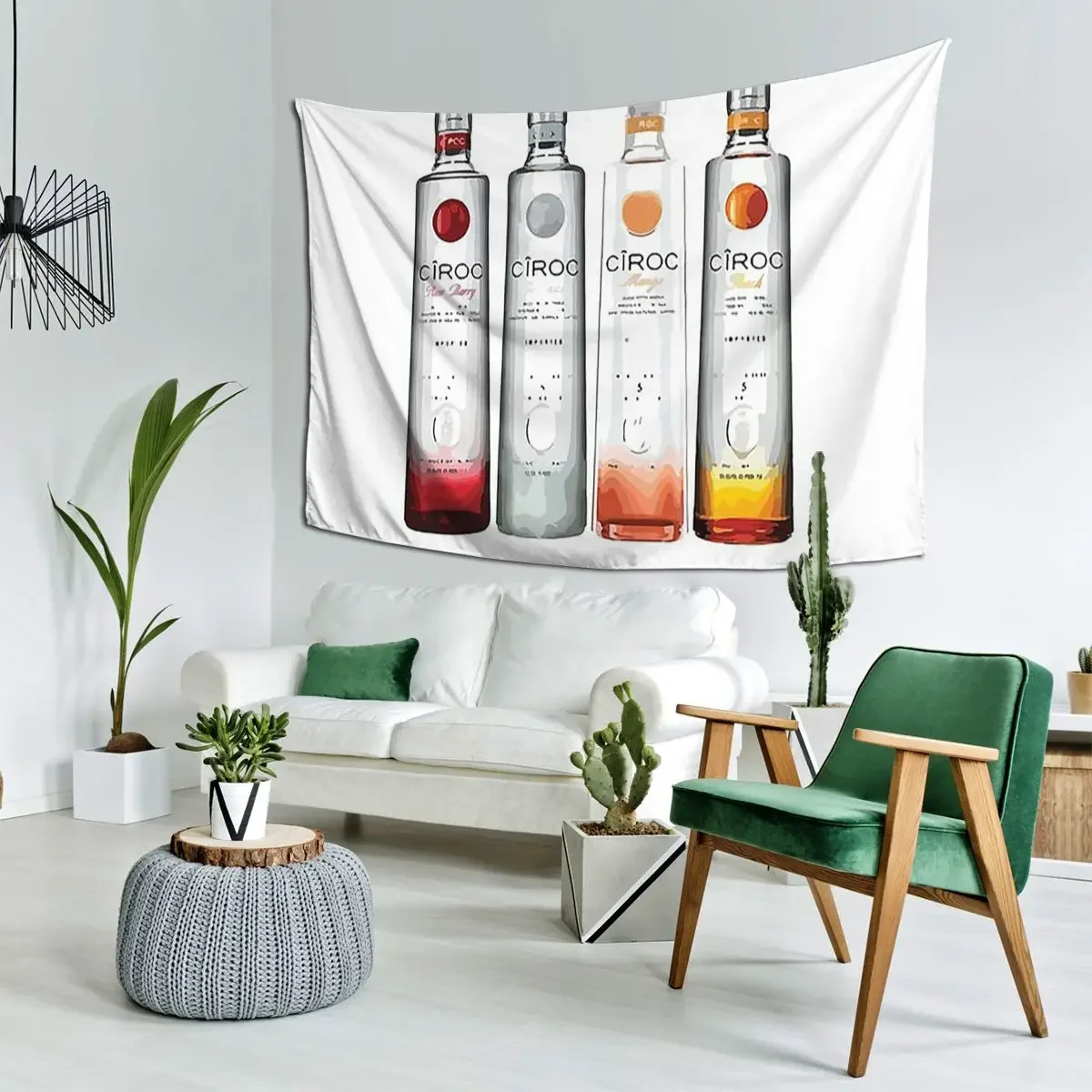 Ciroc Tapestry Hippie Wall Hanging Aesthetic Home Decor Tapestries for Living Room Bedroom Dorm Room