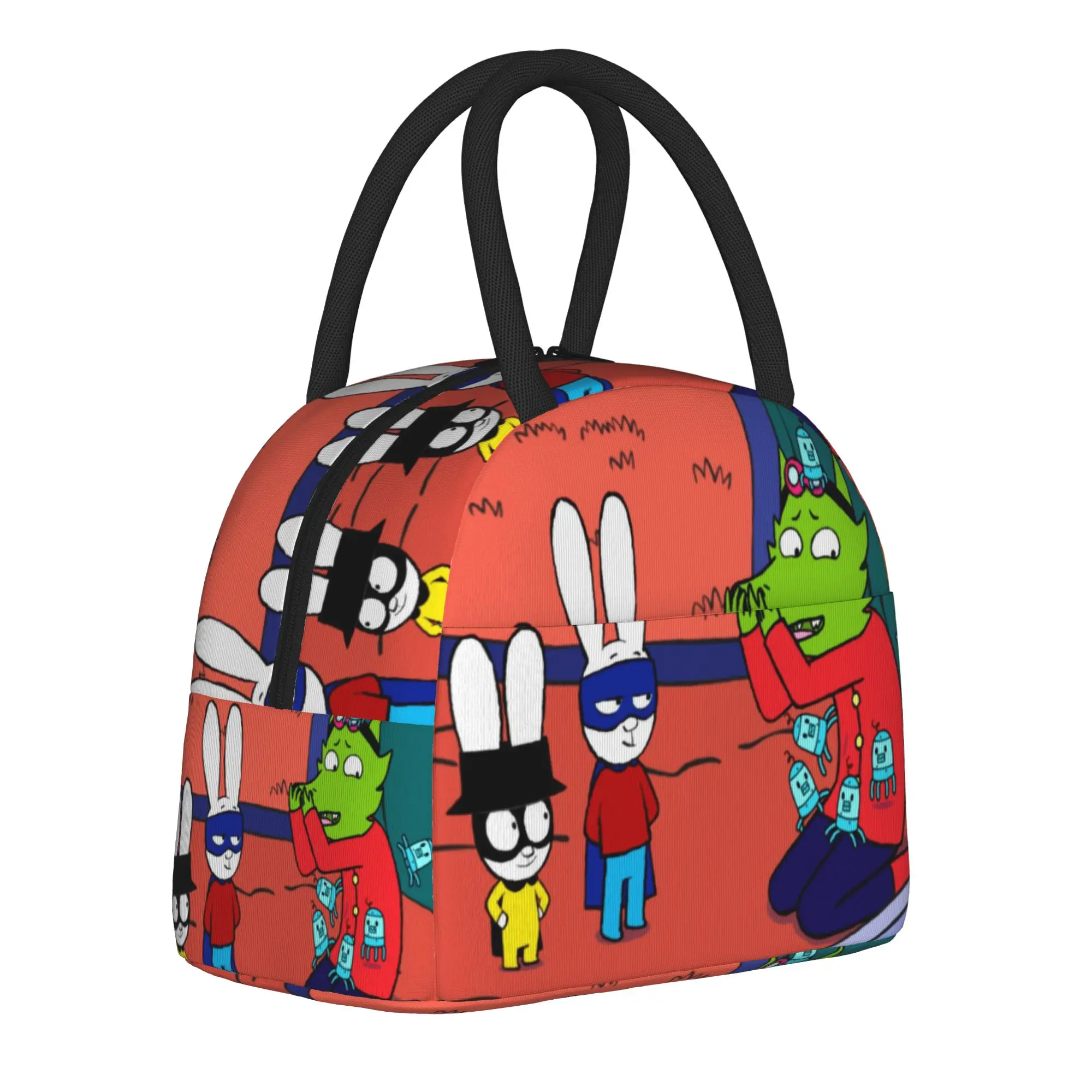 Simon Super Rabbit Thermal Insulated Lunch Bags for Work  Reusable Food Bag Men Women Cooler Thermal Lunch Boxes