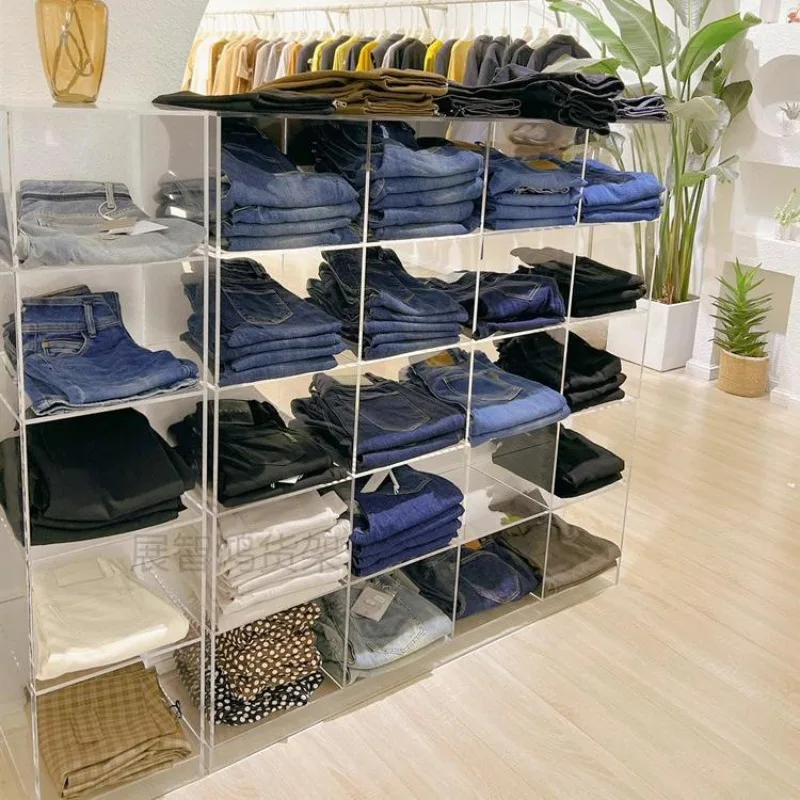 Multifunctional storage rack for clothing stores, shoes, bags, and accessories, acrylic storage rack, multi-layer transparent