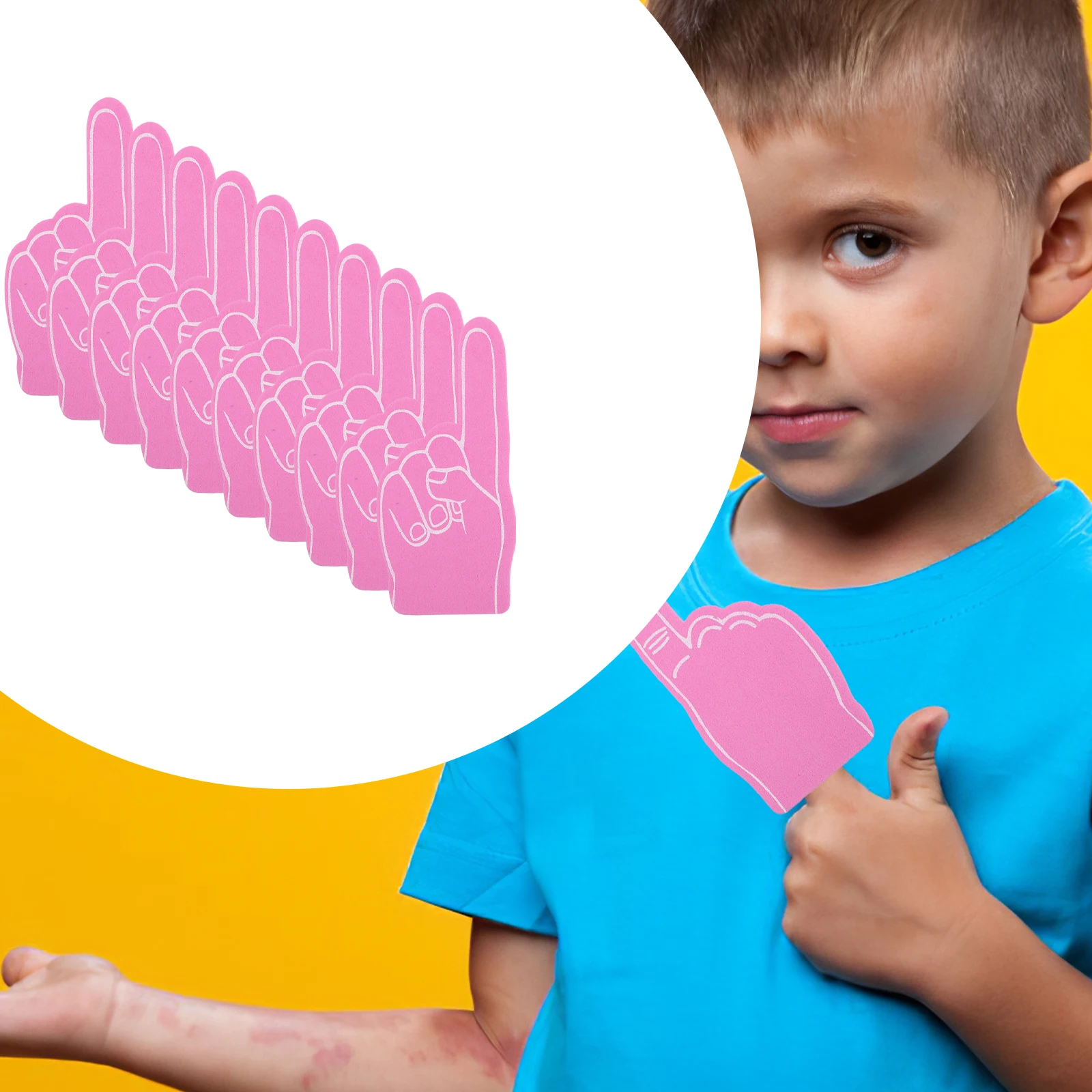 12Pcs Cheering Foam Fingers Sports Party Accessory Cheer Leading Prop Football Group Spirit Noisemaker Sports Event Favor