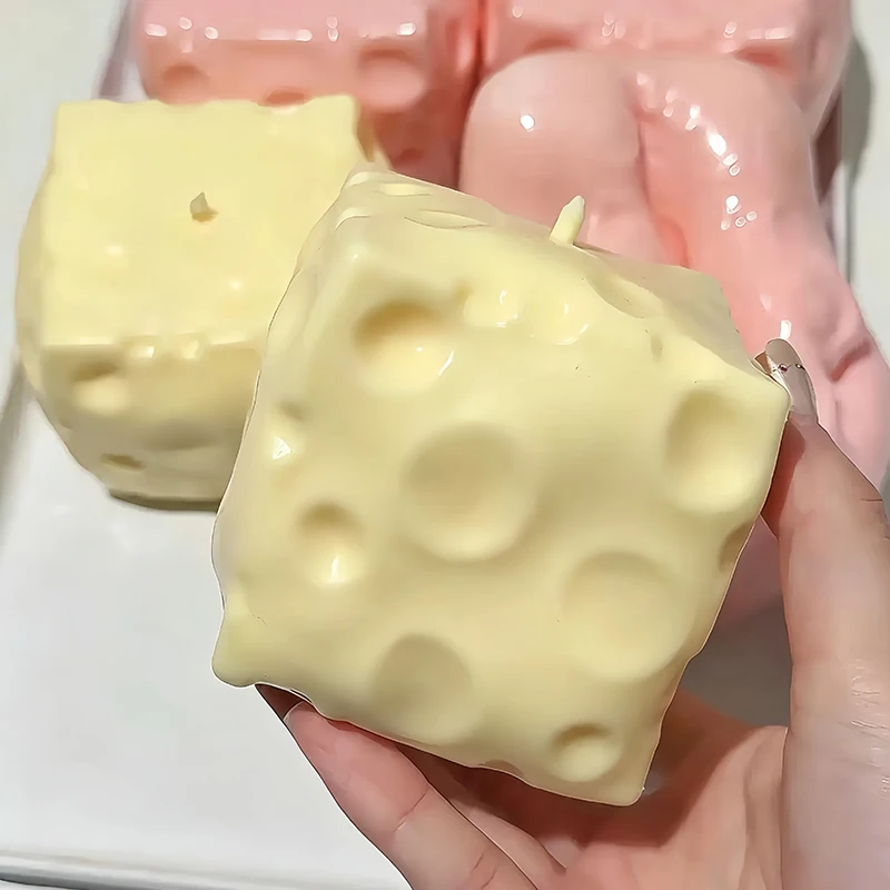 Jumbo Cheese Cube Squishy Toy Big Cheese Building Block Filling No rebound Squeeze Fidget Toy Adult Sensory Fidget Toys - view 4
