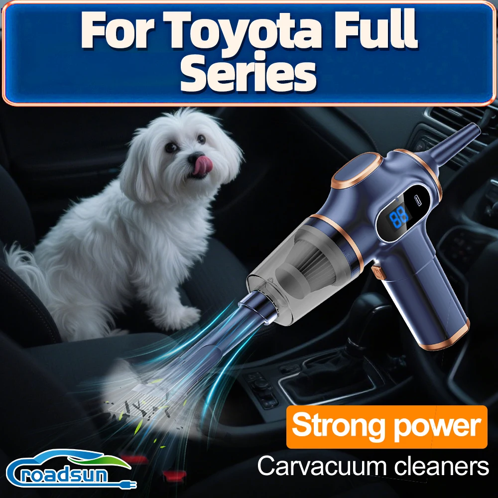 ROADSUN For Toyota Full Series 4 in 1 Car Vacuum Cleaner 98000PA Cordless Wireless Cleaner Portable HandHeld Auto Vacuum Cleaner