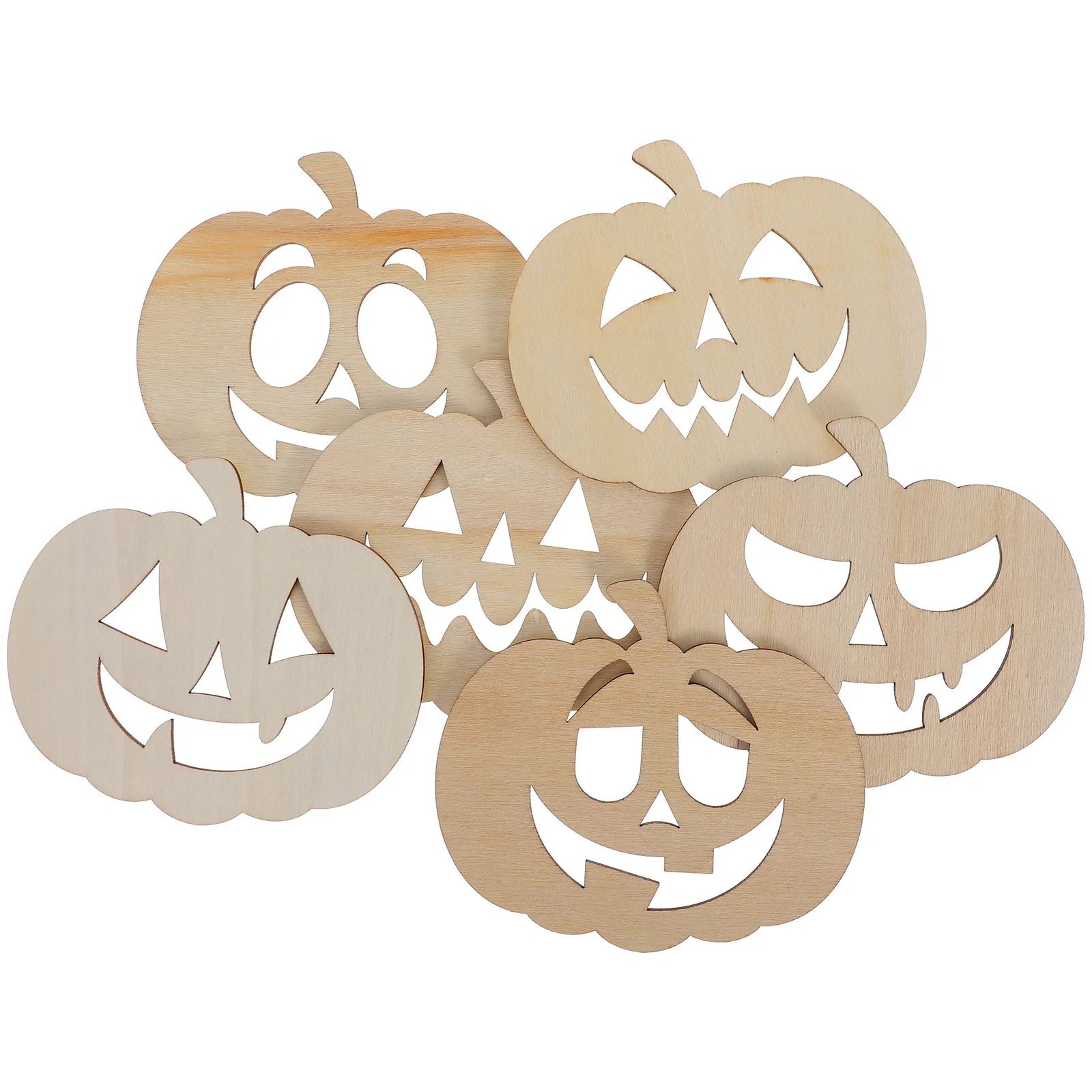 

12Pcs Pumpkin Shape Wooden Slices Blank Smooth Surface DIY Crafts Halloween Decorations Unfinished Wood Pieces Rustic Wood Craft