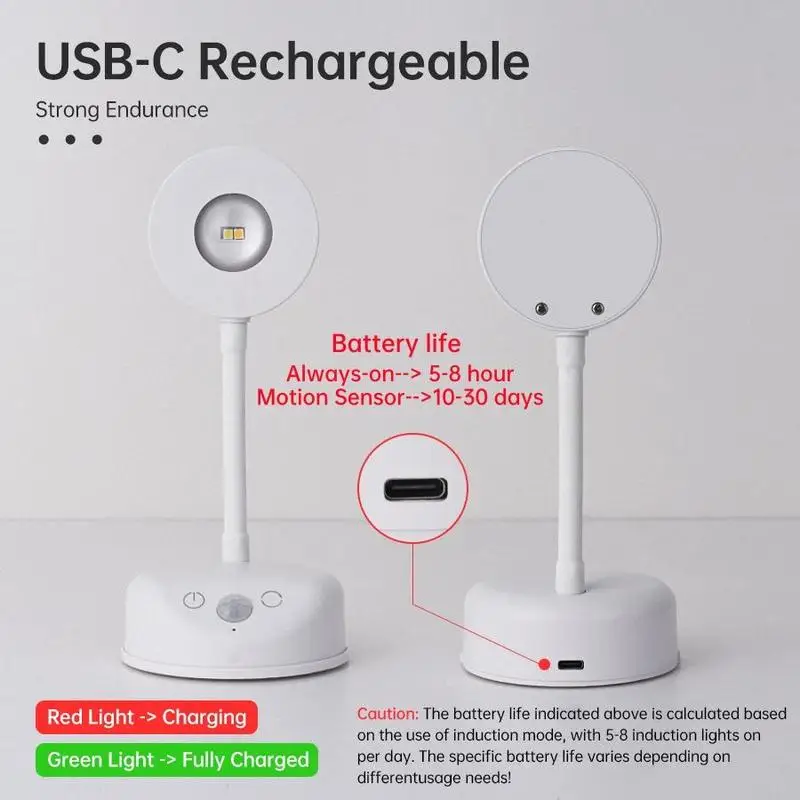 LED Wall Light with Remote Control, 2 Pieces Rechargeable Wall Mounted Reading Wall Lights 1200mAh, 3 Colors and Timer Switch