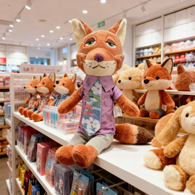 Disney Zootopia Plush Toy Nick Wilde Judith Laverne Hopps 38cm Cartoon Plush Doll Home Decor Birthday Christmas Gift