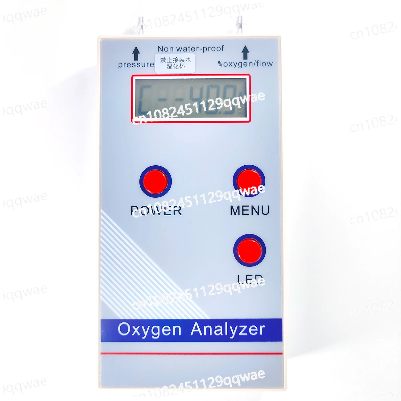 Oxygen Analyzer Professional Portable Oxygen Concentration Meter, Flow Pressure