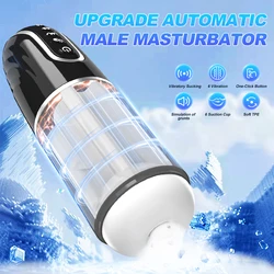 Automatic Male Masturbator Sucking Vibrating Real Pussy Blowjob Machine Male Sex Toy Men Masturbation Cup Adult Goods for Men