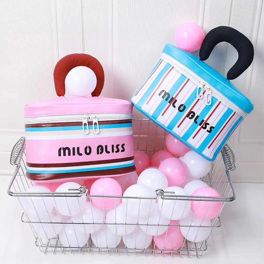 

Multifunctional Creative Cosmetics Storage Bag Portable with Handle Handheld Makeup Bag INS Match colors Cosmetic Case Women