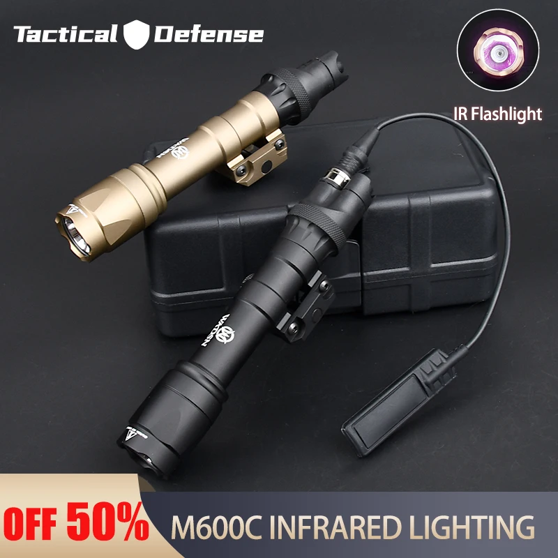 

adsn Tactical M600C IR LED Flashlight SF Surefir M600 Hunting Weapon Scout Light With Dual Function Tail for Picatinny Rail Out