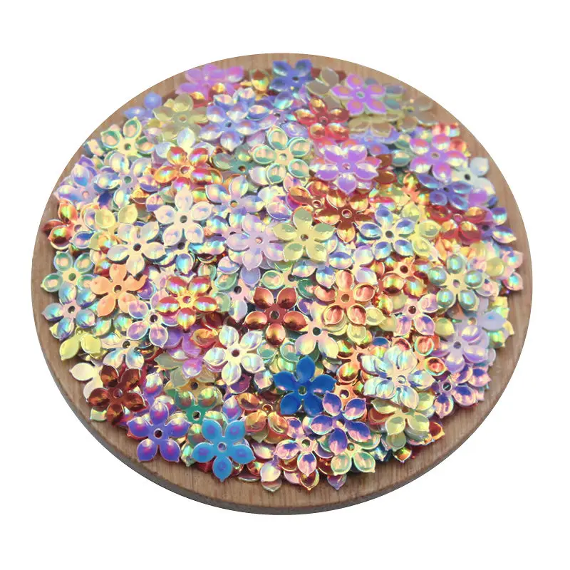 9mm 500-2500Pcs Paillettes Mixed Flower Cup Sequin for Crafts Bags Sewing Scrapbooking Lentejuelas Home Decoration Accessories