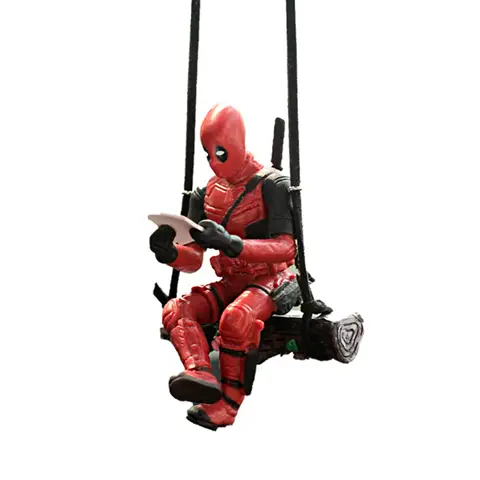Disney Anime Figur Deadpool Bilprydnader Gunga Hängsmycke Dekor Auto Backspegel Hängande Interiörtillbehör Modellleksaker Present 12 best sales Mazda 626 modellleksak - №11