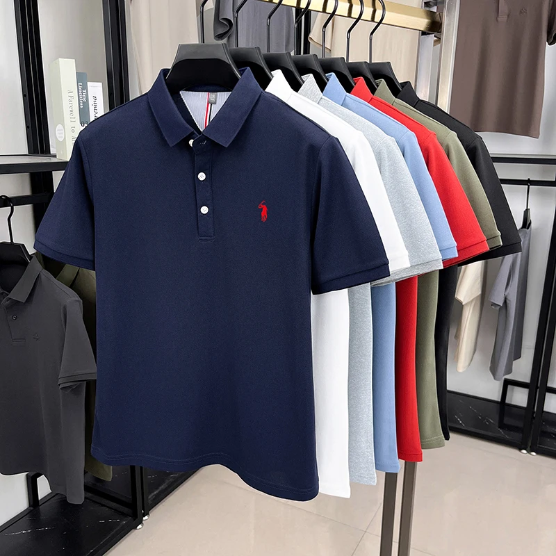 Luxusmarke Kurzarm Poloshirt Luxur exquisite Pony Stickerei Sommer neue atmungsaktive T-Shirt neue Mode Paul Herrenbekleidung