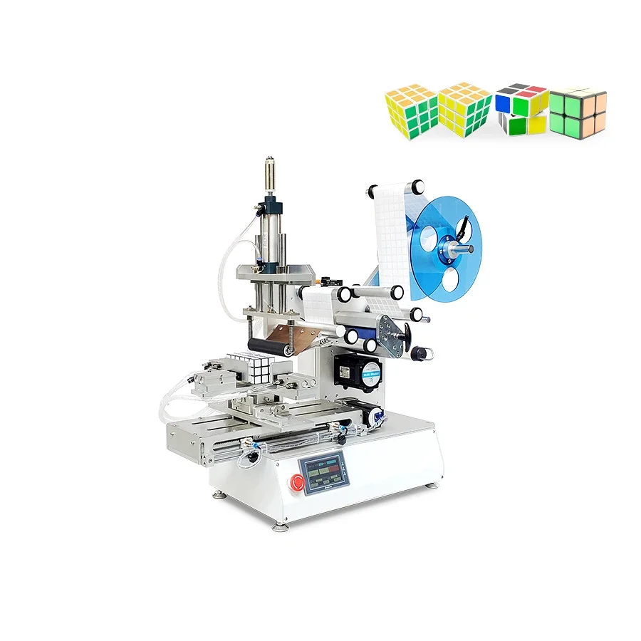 Semi Automatic Flat Surface Labeling Machine for Rubiks Cube