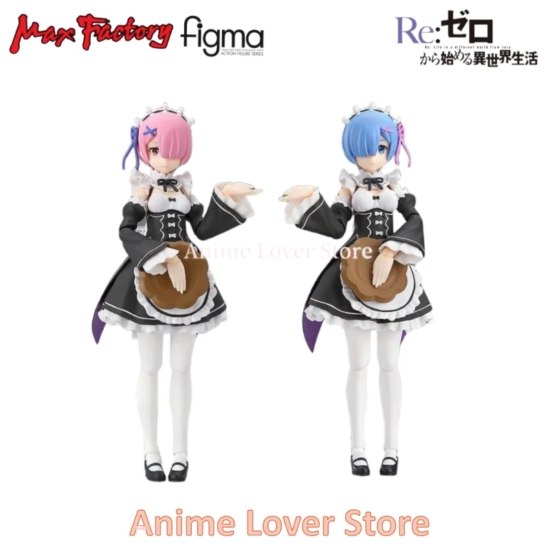 In Stock Original Max Factory GSC Figma Re: Zero Starting Life in Another World Rem Ram Anime Action Figure Toys for Kids Gifts