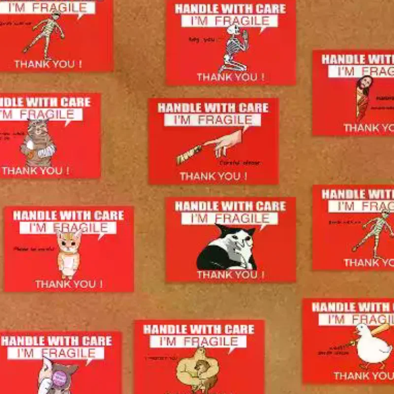 200Pcs Laptop Meme Stickers Funny Creative Print Decals Pack Waterproof Decorative Labels for Water Bottle Scrapbook