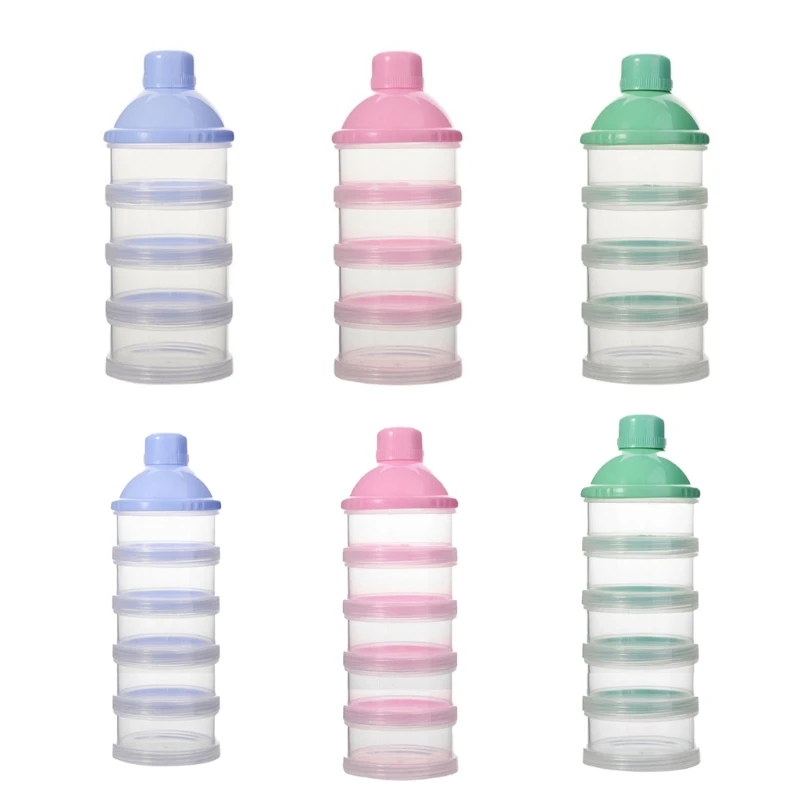 

4/5 Section Baby Formula Dispenser Secure Seal Milk Powder Container Baby Milk Powder Dispenser for Toddlers & Infants
