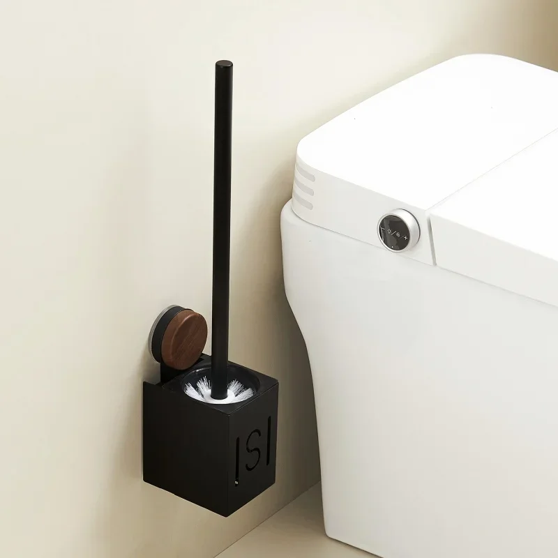 Suction cup toilet brush, non perforated wall mounted toilet brush, household brush set, cleaning brush