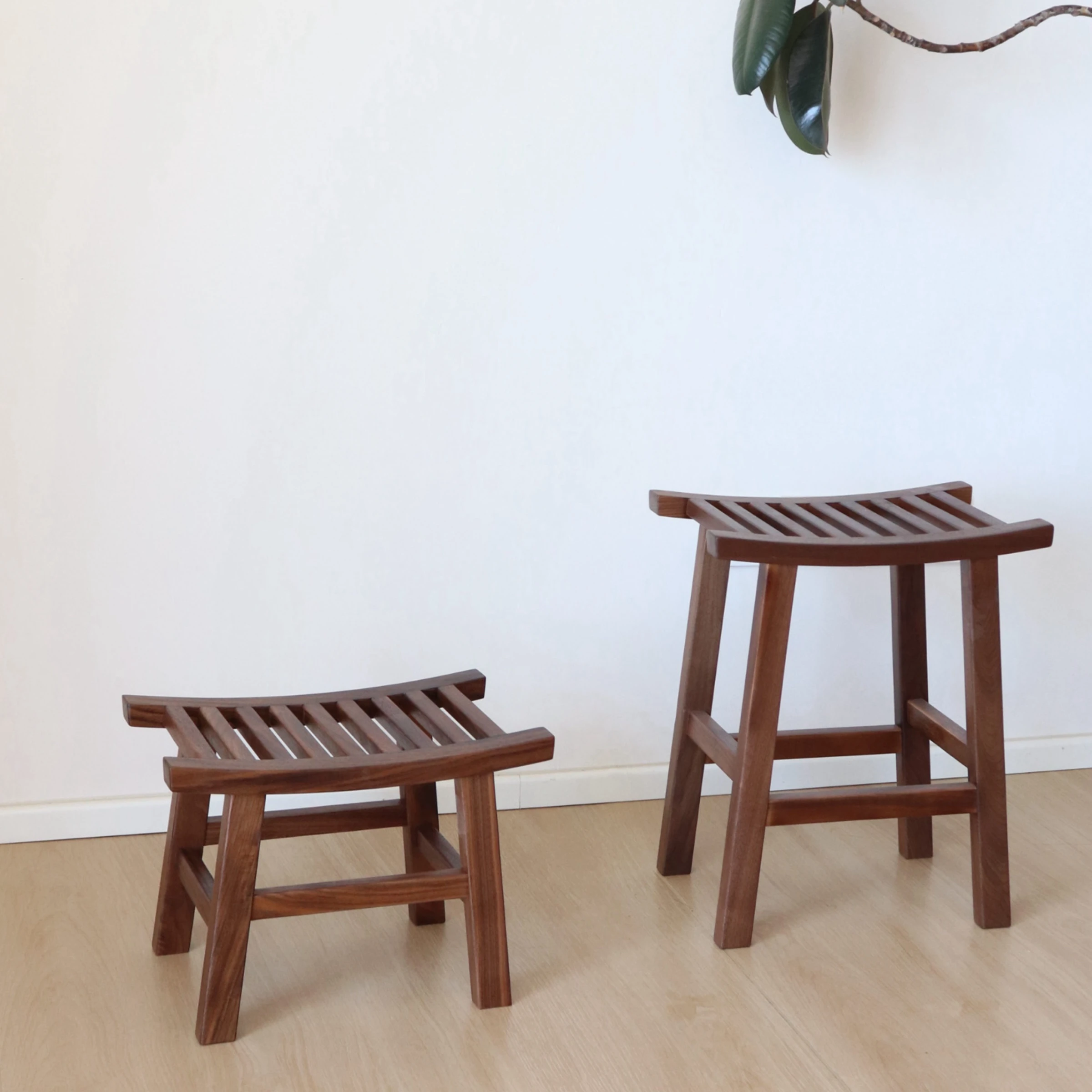 North American black walnut solid wood saddle stool adult Chinese shoe changing stool mortise and tenon structure