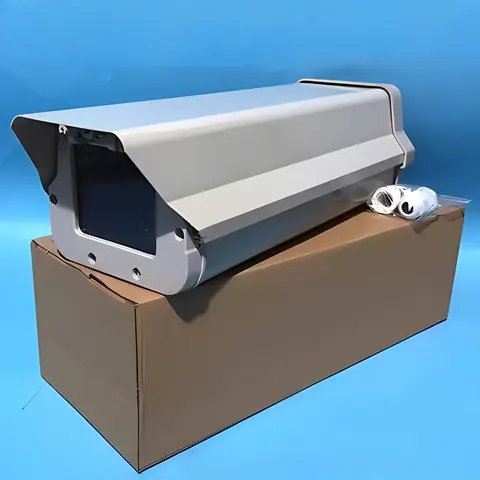 12 Inch Surveillance CCTV Camera Housing Shell Back Flip & Lock Waterproof IP66 Aluminum Outdoor Enclosure Casing 370x145x110m