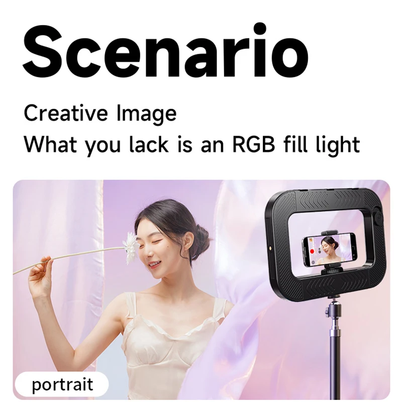 새로운 핸드 헬드 링 LED 충전식 채우기 라이트 휴대용 휴대 전화 라이브 방송 사진 데스크탑 토끼 케이지 Selfie 라이트