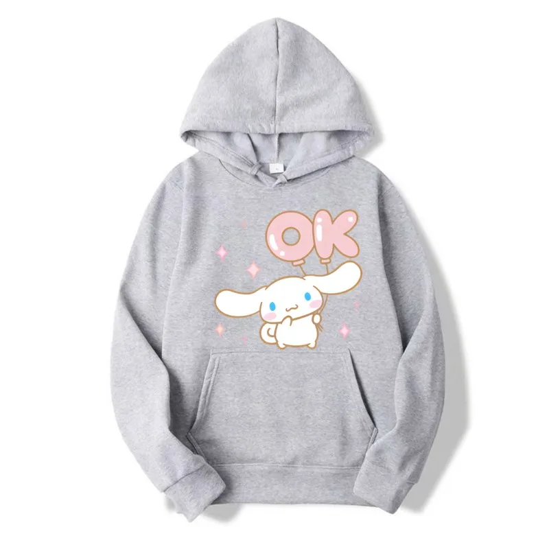 2024 New Fashion Women Hoodie Cinnamoroll Kuromi Family Cartoon Anime Men Pullover Spring Autumn Couple Sweatshirt Clothes Tops