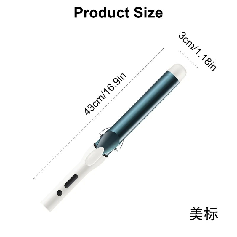 Hair Curler Curling Tongs 40mm Curling Iron 360° Rotating Automatic Hair Curlers for Hair 5-Levels Temperature Control