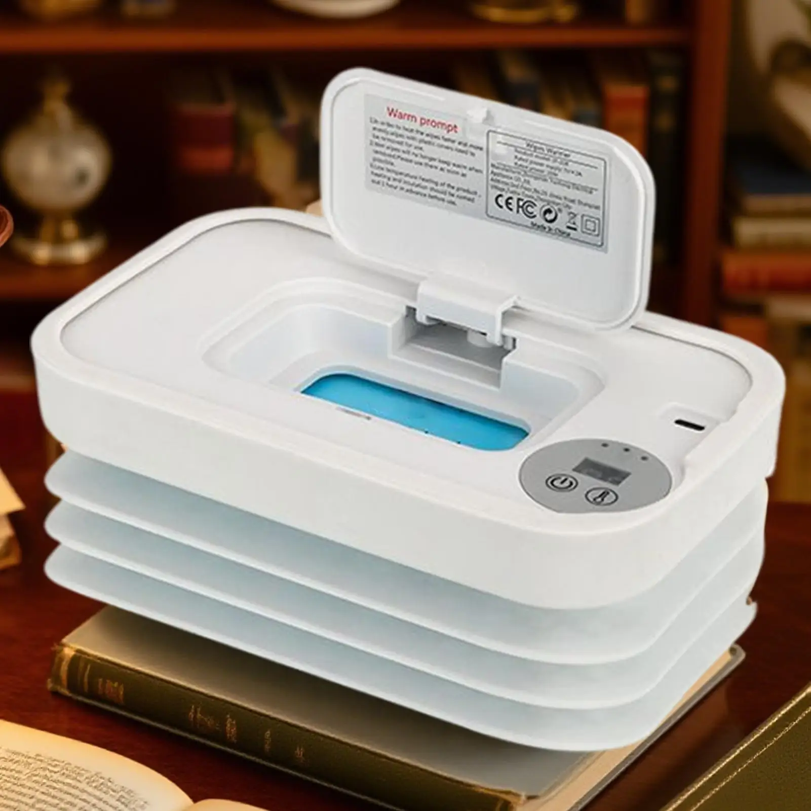 Cordless Wipe Warmer Folding Diaper Wipe Warmer & Dispenser For Traveling Rapid Heating Baby Supplies For Road Trips Business